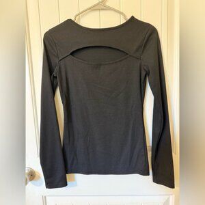 SHEIN Black Cut Out Bodysuit Blouse